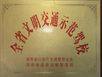 全省文明交通示范驾校